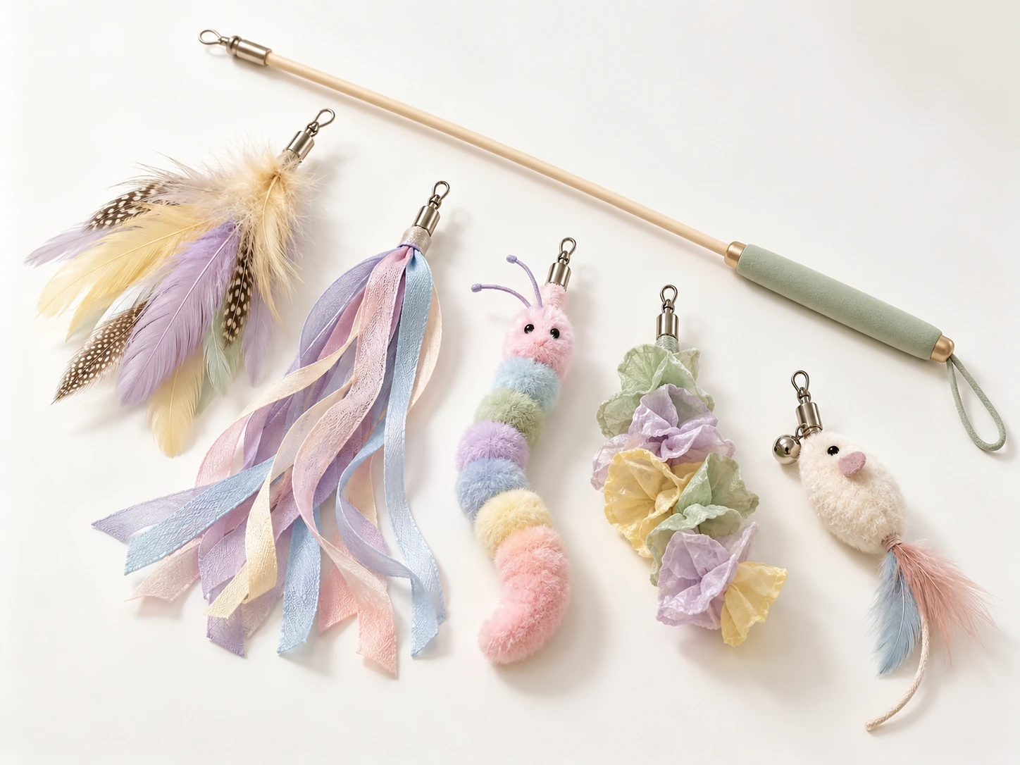 Cat wand refill attachments with the same connector style.