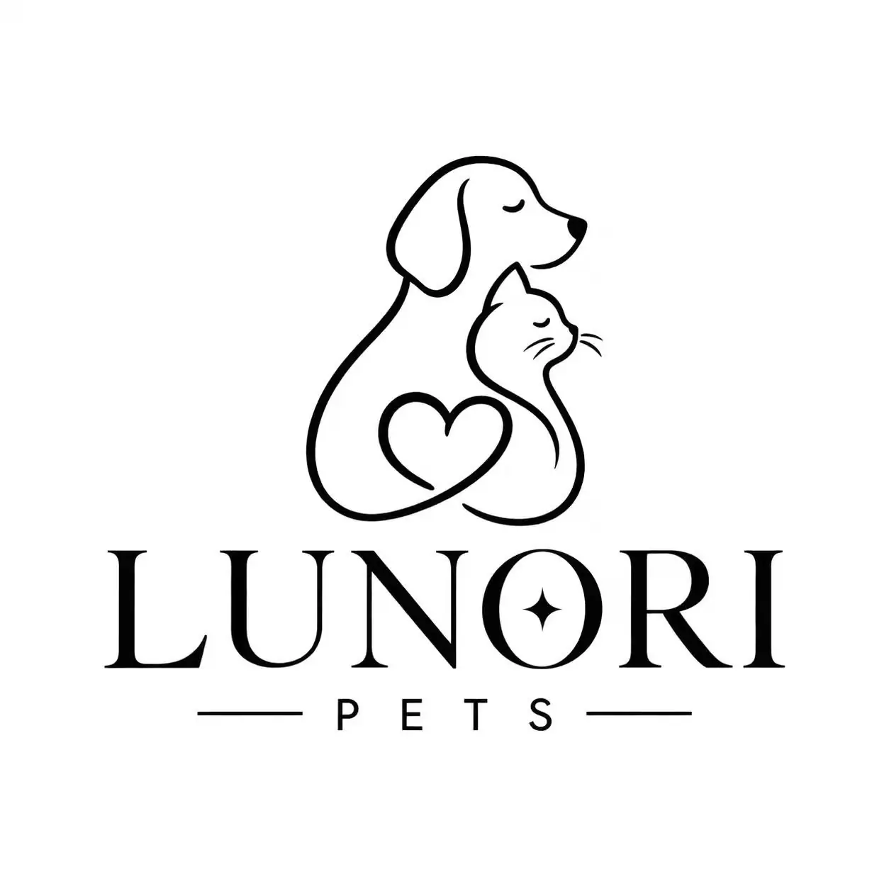 Lunori Pets logo shown in the PETMERO pet brand identity design section.