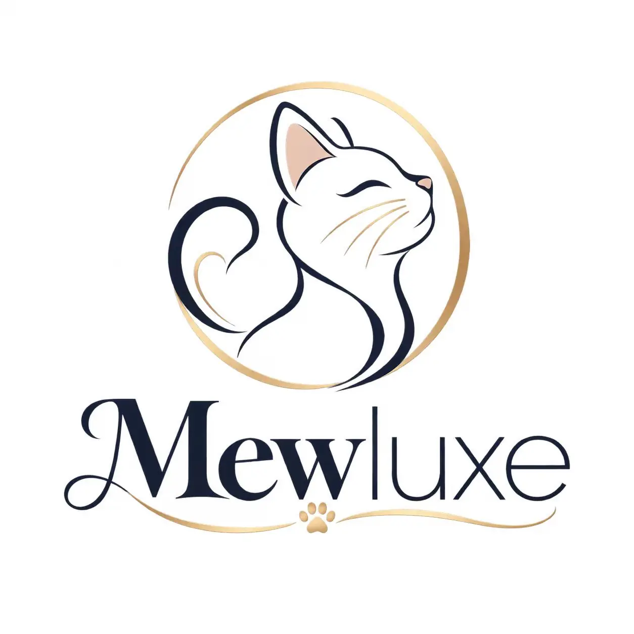 Mewluxe logo shown in the PETMERO pet brand identity design section.