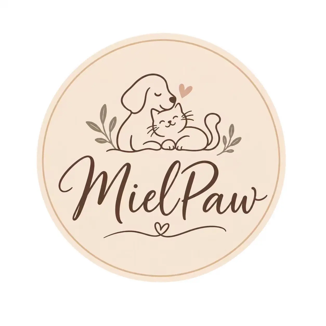 MielPaw logo shown in the PETMERO pet brand identity design section.